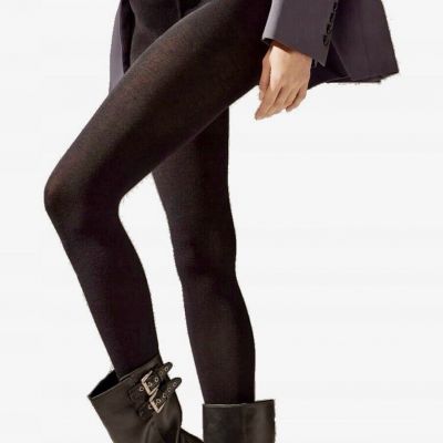 Calzedonia Opaque Maternity Tights Black Opaque Full Toe size LARGE