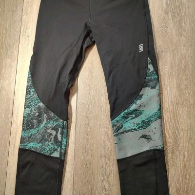 WA Women's Leggings, Size XS - Black With Design