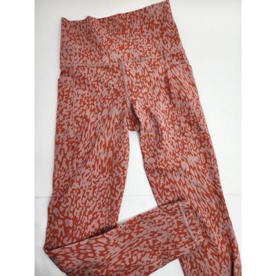 Athleta Leggings Women's XXS Salutation Stash Orange 7/8 Active Pants