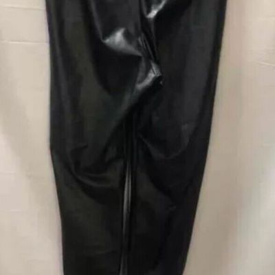 New Athleta Spanx Slimming Black Faux Leather Sculpt Shiny High Rise Leggings S