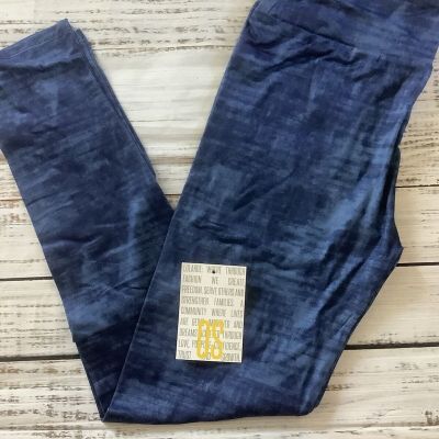 NWT LuLaRoe OS One Size Leggings - Blue Print As Pictured