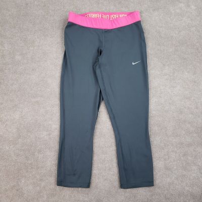 Nike  Leggings Women's Size Small Gray Dri Fit Running Workout Pocket