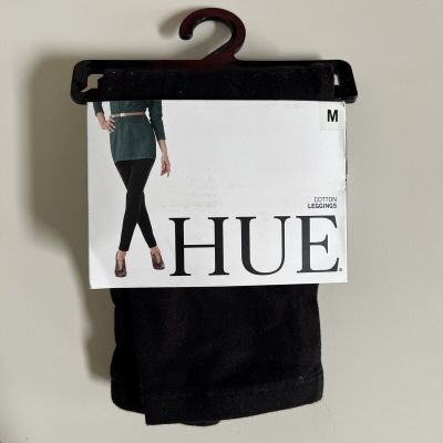 Hue Cotton Leggings - Black Size M, Medium NWT 79001