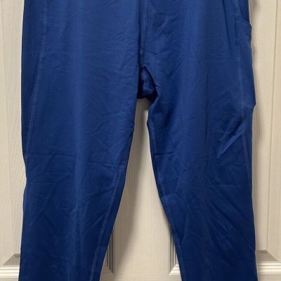 TOMMIE COPPER Women's Lower Back Support Legging, Cobalt Blue