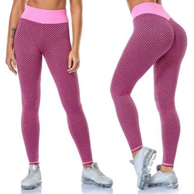 Tik Tok Yoga High Waisted Anti-Cellulite Pink Leggings Women’s Size Medium