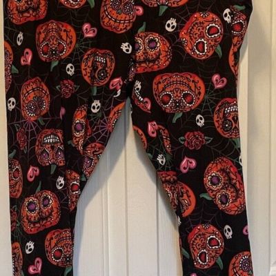 Women’s/Juniirs No Boundaries Halloween Pumpkin Sueded Leggings Size XXXL New