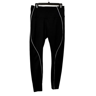 Good American High waisted Electric Eel Piped Workout Leggings Black Large