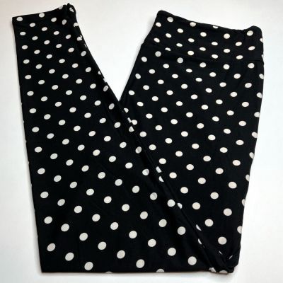 NEW Lularoe TC Legging BLACK White Polka Dot Modern BIG CIRCLE Contemporary Ball