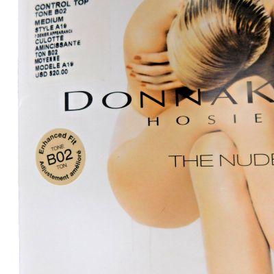 Donna Karan The Nudes Control Top Hosiery Pantyhose Tone B02 Size Medium NIP