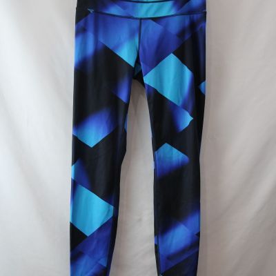 Athleta Women's Black/Blue Geo Pattern Ankle Leggings sz M