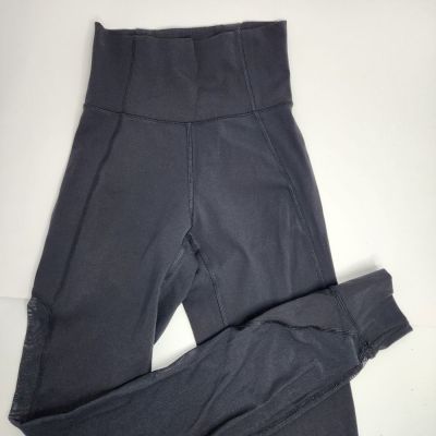 Lululemon Hot Like Agni Leggings Size 2 Black Mesh Workout Bottoms