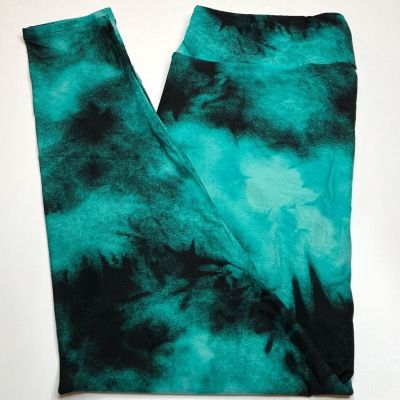 NEW LuLaRoe TC2 Legging TURQUOISE TEAL BLACK Jewel VIBRANT Colorful Vacation