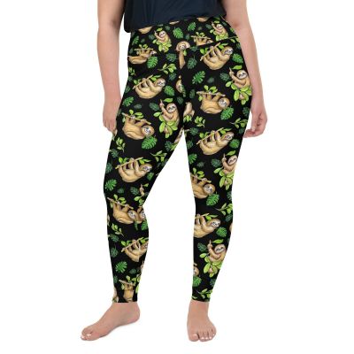 SHE REBEL - Lazy Day Sloth Leggings | Plus Size