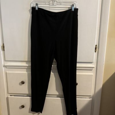 Terra & Sky Black Women Leggings Size OX