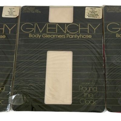 Givenchy Body Gleamers Pantyhose Size Trim Sapphire Paris Red Raspberry Parfait