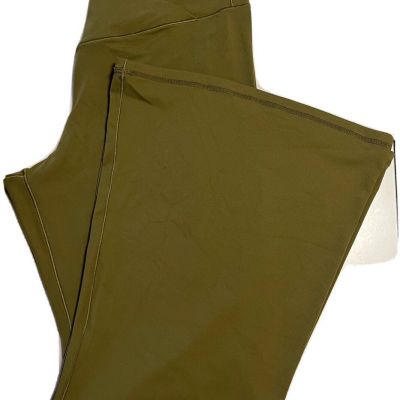 Sunzel Wide leg sports legging, size xl, olive green color