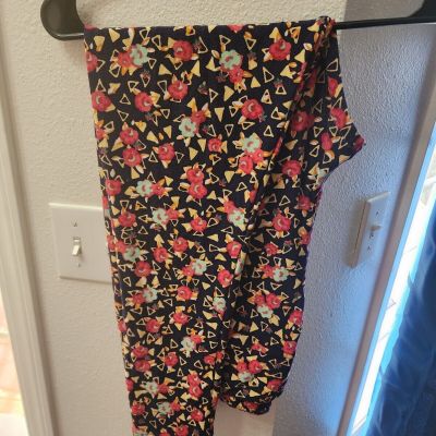 LulaRoe Women's Floral Leggings Polyester Spandex Size TC2