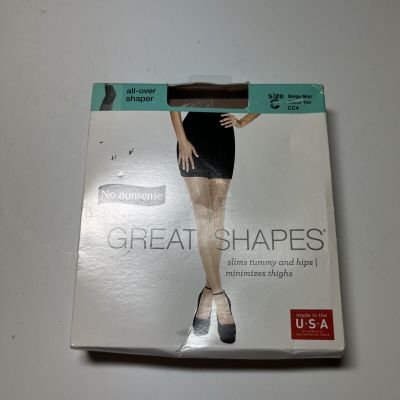 No Nonsense Great Shapes All-over Shaper Size C-Beige Mist Up to 6'0