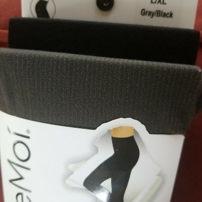 MeMoi Legwear Tights 2 Pair Opaque Gray Black L/XL NWT$24