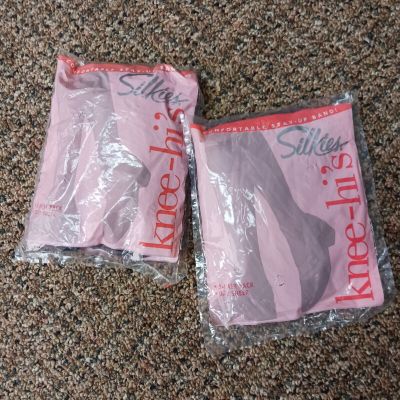 Silkies Knee-Hi’s One Size Taupe Lot Of 2 New Sealed