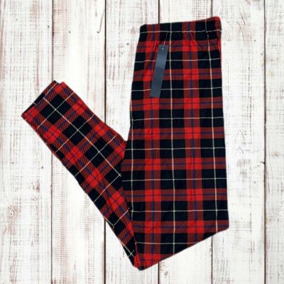 Women’s Leggings Depot Classic Red Plaid Plus Size 3X NWT Stretchy Buttery Soft