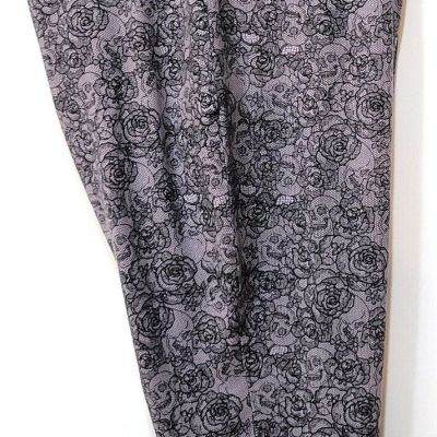 Torrid Ankle Legging Lavender Black Web Lace Skull Signature Waist  Sz 6 (6X 30)