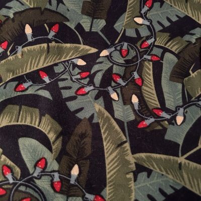 LulaRoe Christmas Tropical Palms Leggings TC