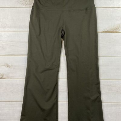 ODODOS Leggings Womens XL Green High Rise Wide Leg Pull On Lounge Workout Yoga