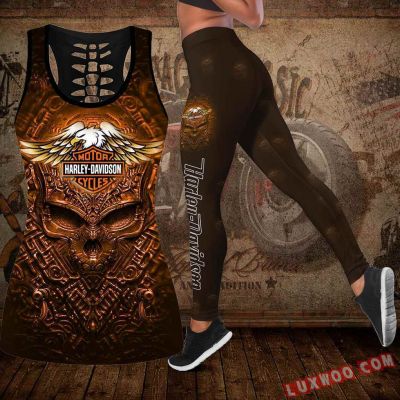 Harley--Davidson Limited Edition Woman Tanktop Legging 3D All Over Print S-5XL