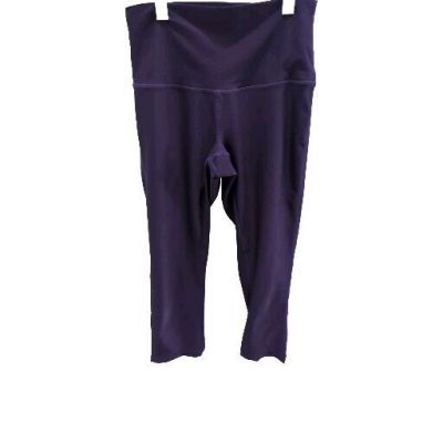 Womens Tesla running workout Leggings Purple Plum Yoga Size Small Cropped