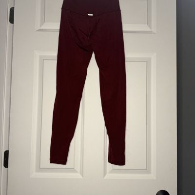 Aerie Chill Play Move Cropped Leggings Small Maroon