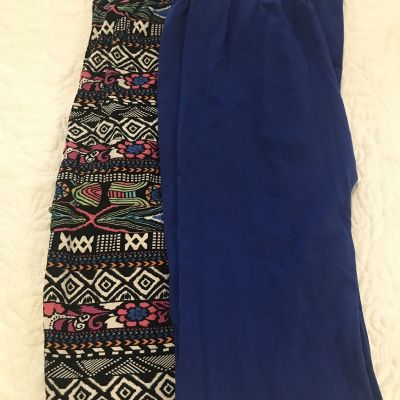 women’s leggings 2 pk bright blue and multi print