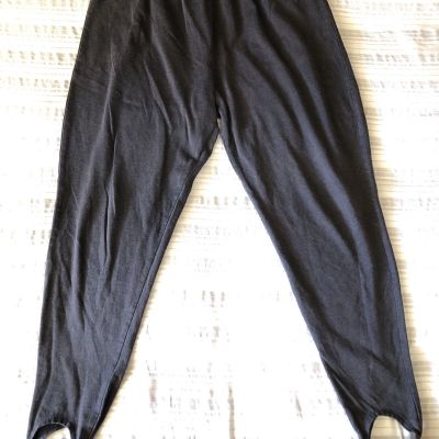 Vintage SIMPLY BASIC stirrup Leggings MEDIUM dark Gray USA made