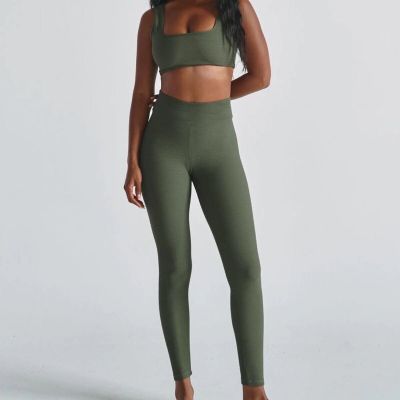 Montce Olive Green Micro Scrunch Classic Legging