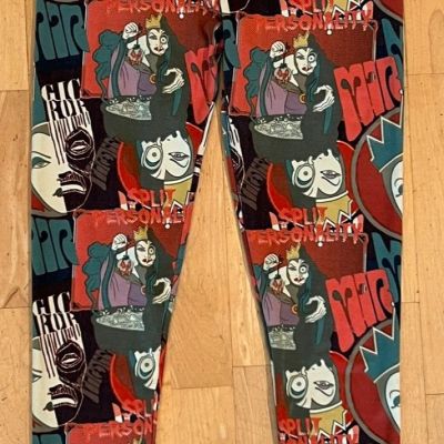 LuLaRoe Soft Leggings Pants DISNEY VILLIANS QUEEN One Size Stretch