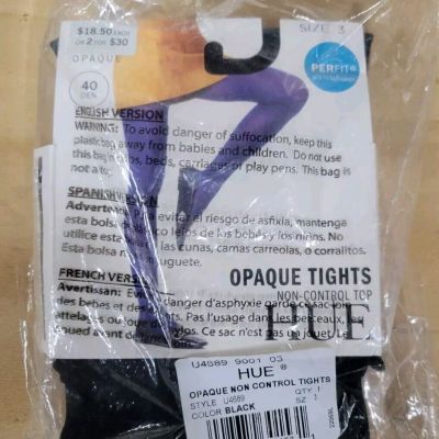 Hue Non Control Top Opaque Tights Size 3