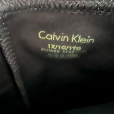 Calvin Klein Womens Vegan Suede High Rise Trouser Pants Black Plus Size 1X
