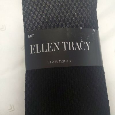 Women Ellen Tracy opaque black Tights NWT