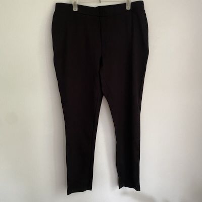 NEW Philosophy Black Stretch Leggings Size 2X Elastic Waist Pull On Thick Knit