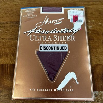 Hanes absolutely ultra sheer control top sandalfoot pantyhose 707 Size E New