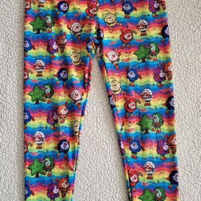 Amelia Rose Rainbow Brite colorful character print leggings OSFA One Size