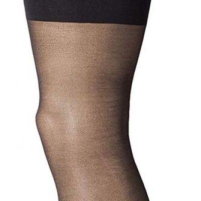 Women's Plus Size Sheer Cooling 15D Tights Black Black Extra Large US 14-18