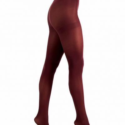 INC International Concepts Solid Opaque Tights BLack Currant