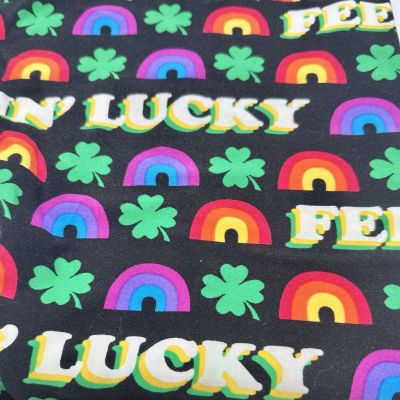 Lularoe Sz TC2 - 20-26 Leggings Feelin Lucky Shamrock Rainbow  F