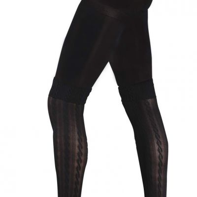 Badgley Mischka Fabulous Fashion Tights with Control Top Black  Medium 11116