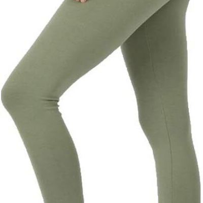 Zenana Outfitters Womens Full Length Cotton Solid Leggings