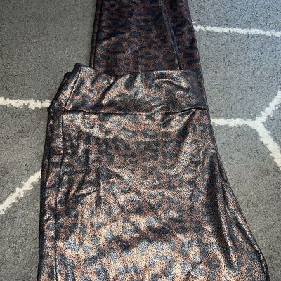 Luxe by LuLaRoe Faux Leather Leopard Print Leggings Size 2X