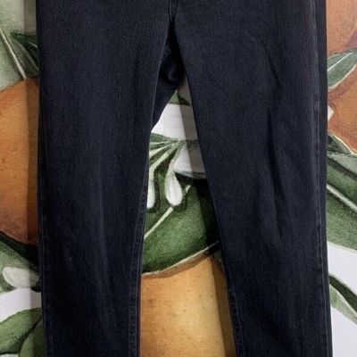 Spanx Large Ready-to-Wow Black Denim Pull on Leggings Faux Pockets