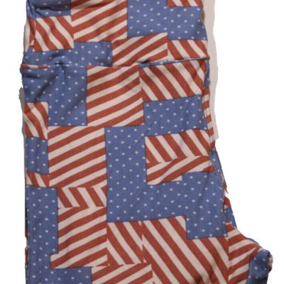 NWOT LuLaRoe 4th of July Americana Patriotic leggings One Size Flags