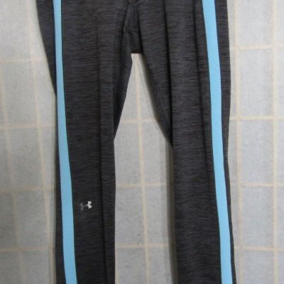 Under Armour Black/Gray Yoga Legging Workout Polyester Blend Pant Women Size S